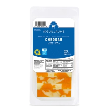 Cheddar St-Guillaume, marbré, en tranches