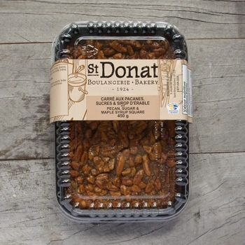 Carré aux pacanes, sucres & sirop d'érable