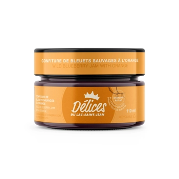 Confiture de bleuets sauvages et orange.