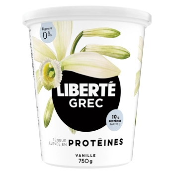 Liberté Grec Yogourt Vanille 0% M.G. 750G