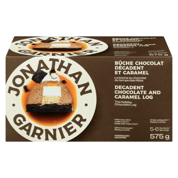 Choco-Cheese and caramel yule log