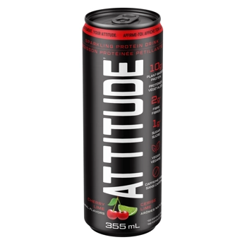 Boisson pétillante à la protéine végétale - Cerise-Lime