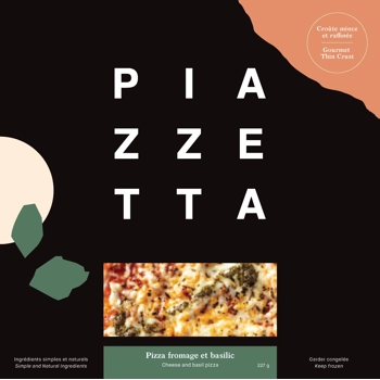 Cheese and basil pizza