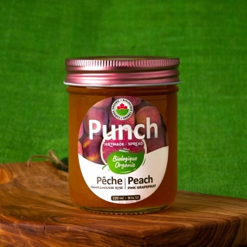 Copy - Organic peach and pink grapefruit spread