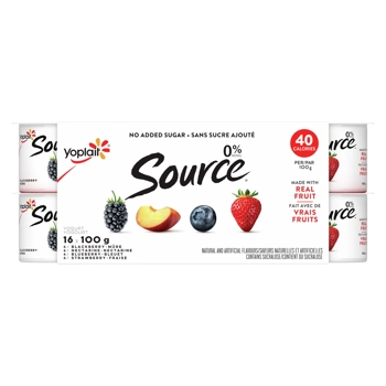 Yoplait Source 0% Bleuets/Mûres/Fraises/Nectarine