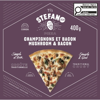 Stefano Mushroom & Bacon Pizza