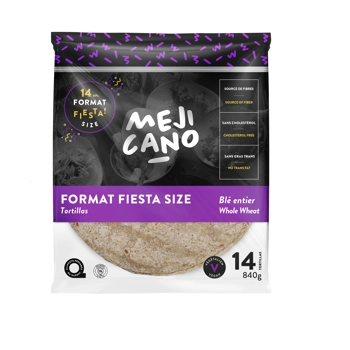Tortillas blé entier format fiesta 9''