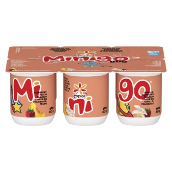 Yoplait Minigo Duo Raspberry-Peach, Peach-Vanilla, Vanilla-Raspberry 2%