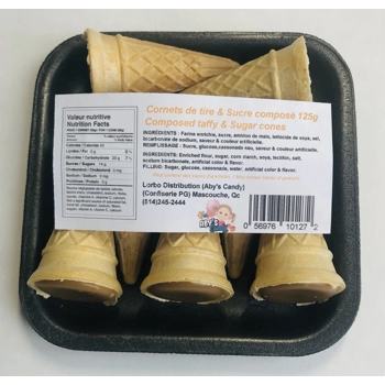 Composed taffy & sugar cones