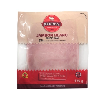 Sliced white ham