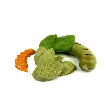 Saucisse fraîche de porc aux épinards