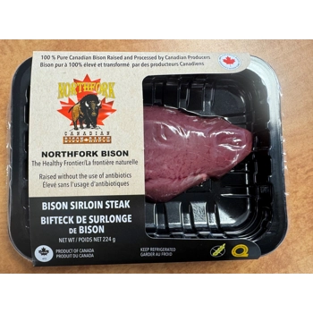 Bison sirloin steak