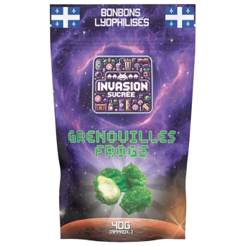 Freeze-dried gummy frogs