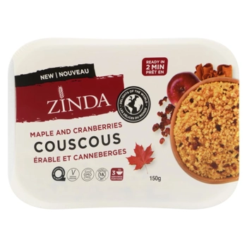 Zinda les délices du monde Couscous à l'érable et Canneberge