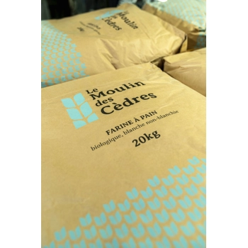 Farine à pain blanche non-blanchie biologique