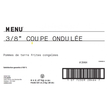 Menu 3/8” CRINKLE CUT