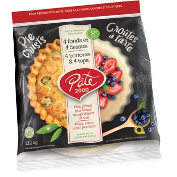 4 Fonds et Dessus de tarte neutre 8po