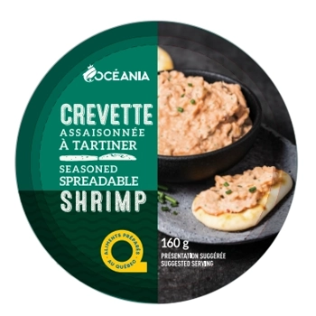 Seasoned spreadable shrimp