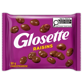 Chocolatey coated raisins