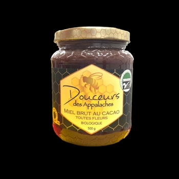 Miel brut biologique au cacao