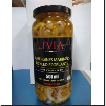 Pickled eggplants hot