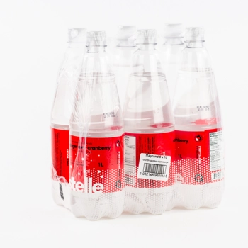 Eau naturelle gazéifiée arôme canneberge gingembre