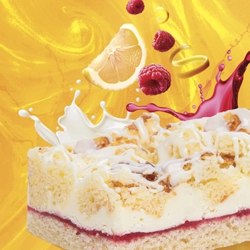 Plaque extrême citron framboises