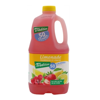 Limonade framboise et fraise