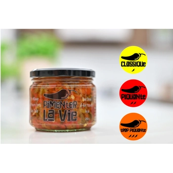 Fin mélange de piments forts dans l'huile