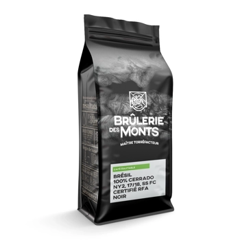 Brésil 100% Cerrado NY2, SC 17/18,SS Fine cup Noir