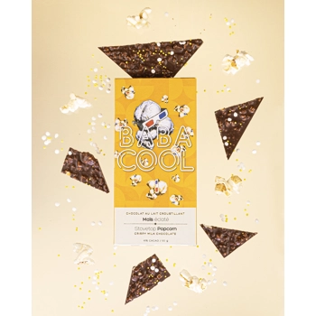 Tablette de chocolat croustillant Popcorn fleur de sel