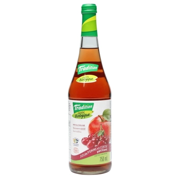 Organic sparkling apple & cherry juice