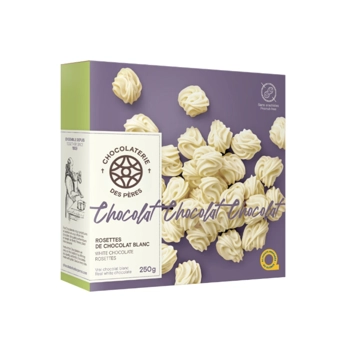 White chocolate rosettes