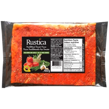 Traditional Italian Bakery Style Fine Herbs & Garlic Tomato Pizza 400g