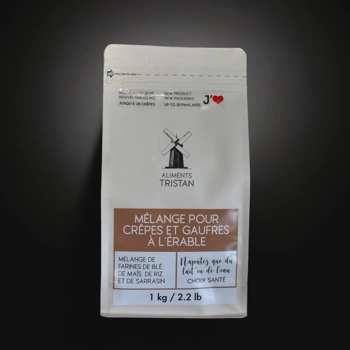 Mélange pour crêpes et gaufres à l’érable (sac 1 kg)