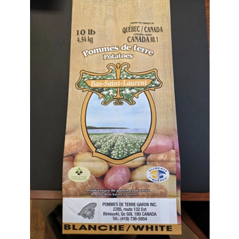 Pommes de terre Bas Saint-Laurent/Pommes de terre Garon Inc. - Ronde blanche 10 lb