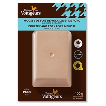 Poultry and pork liver mousse with ice cider