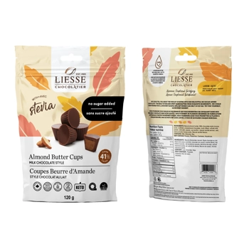 No Sugar Added Milk Chocolate Style Almond Butter Cups