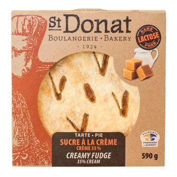 Tarte au sucre à la crème sans lactose.