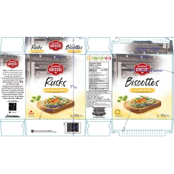 Biscottes Blé Entier