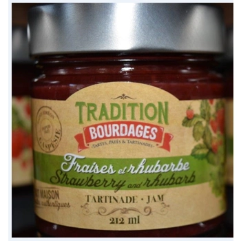 Tartinades de fraises et rhubarbe