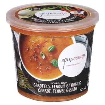 Soupe carottes, fenouil et basilic
