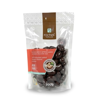 Dark chocolate salted roasted covered  cashews