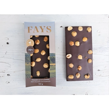 70 % cocoa dark chocolate with hazul nuts