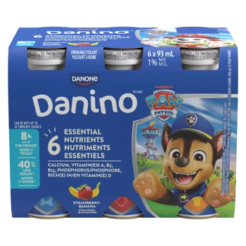 Yogourt à boire pour enfant à saveur Fraises Bananes