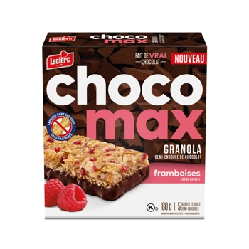 Barres semi-enrobées Framboises