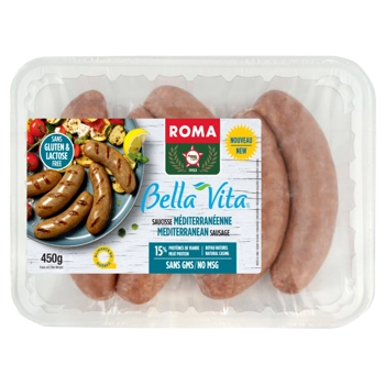 Saucisse Bella Vita  Méditerranéene Sans Gluten 450g