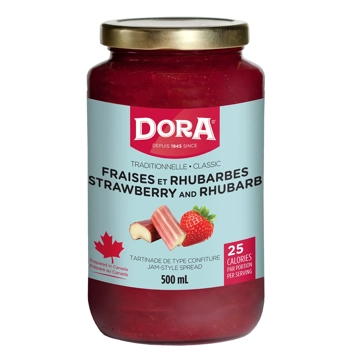 Dora Fraises & Rhubarbe Tartinade Traditionnelle Légère