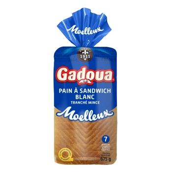 Pain à sandwich blanc tranché mince