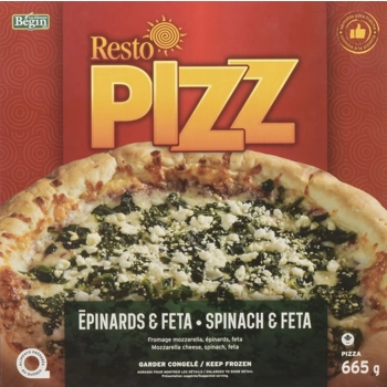 Spinach w feta pizza